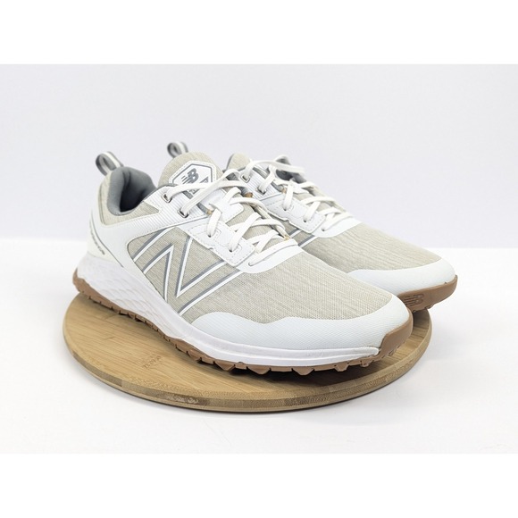 Mens 16 D New Balance Golf Shoes Spikeless Fresh Foam Sneakers White Gray